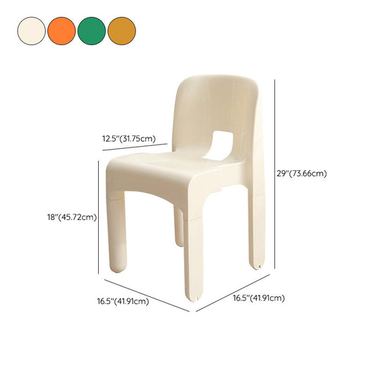 Modern Plastic Side Chair Open Back Armless Chair for Dining Room Clearhalo 'Dining Chairs' 'Dining Tables & Seating' 'dining_chair' 'furn' 'furn_dining_chair' 'Furniture' 'Kitchen & Dining Furniture' 6869032