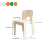 Modern Plastic Side Chair Open Back Armless Chair for Dining Room Clearhalo 'Dining Chairs' 'Dining Tables & Seating' 'dining_chair' 'furn' 'furn_dining_chair' 'Furniture' 'Kitchen & Dining Furniture' 6869032