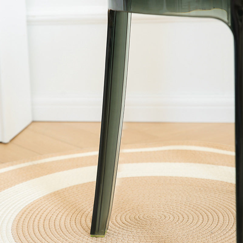 Sedia laterale di plastica moderna sedia a braccia bassa per sala da pranzo