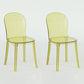 Sedia laterale di plastica moderna sedia a braccia bassa per sala da pranzo