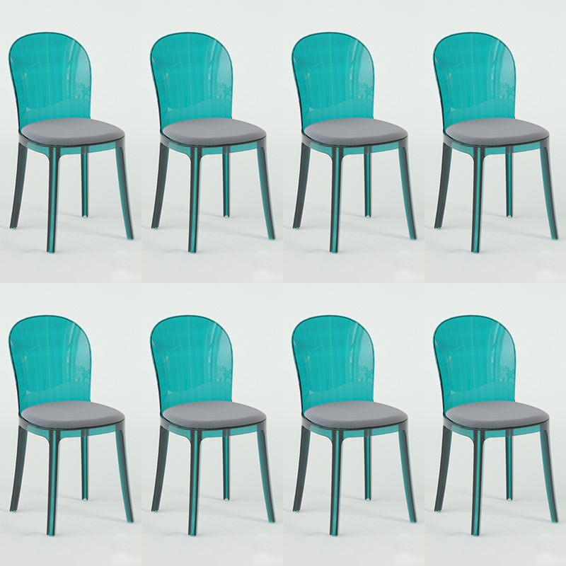 Sedia laterale di plastica moderna sedia a braccia bassa per sala da pranzo