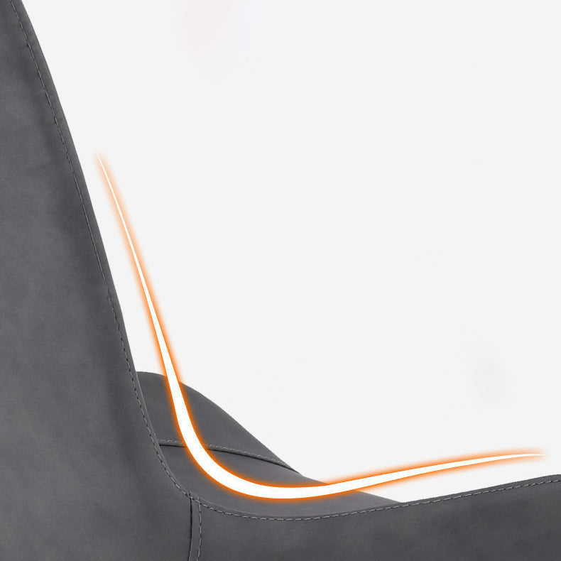 Faux Leder Essstühle Moderner Stuhl mit schwarzen Beinen mit schwarzen Beinen