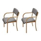 Fabric Arm Chair Solid Wood Open Back Dining Chair in Natural 2 Piece Set Clearhalo 'Dining Chairs' 'Dining Tables & Seating' 'dining_chair' 'furn' 'furn_dining_chair' 'Furniture' 'Kitchen & Dining Furniture' 6869155