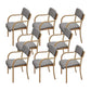 Fabric Arm Chair Solid Wood Open Back Dining Chair in Natural 8 Piece Set Clearhalo 'Dining Chairs' 'Dining Tables & Seating' 'dining_chair' 'furn' 'furn_dining_chair' 'Furniture' 'Kitchen & Dining Furniture' 6869160