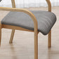 Fabric Arm Chair Solid Wood Open Back Dining Chair in Natural Clearhalo 'Dining Chairs' 'Dining Tables & Seating' 'dining_chair' 'furn' 'furn_dining_chair' 'Furniture' 'Kitchen & Dining Furniture' 6869161