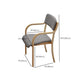 Fabric Arm Chair Solid Wood Open Back Dining Chair in Natural Clearhalo 'Dining Chairs' 'Dining Tables & Seating' 'dining_chair' 'furn' 'furn_dining_chair' 'Furniture' 'Kitchen & Dining Furniture' 6869166