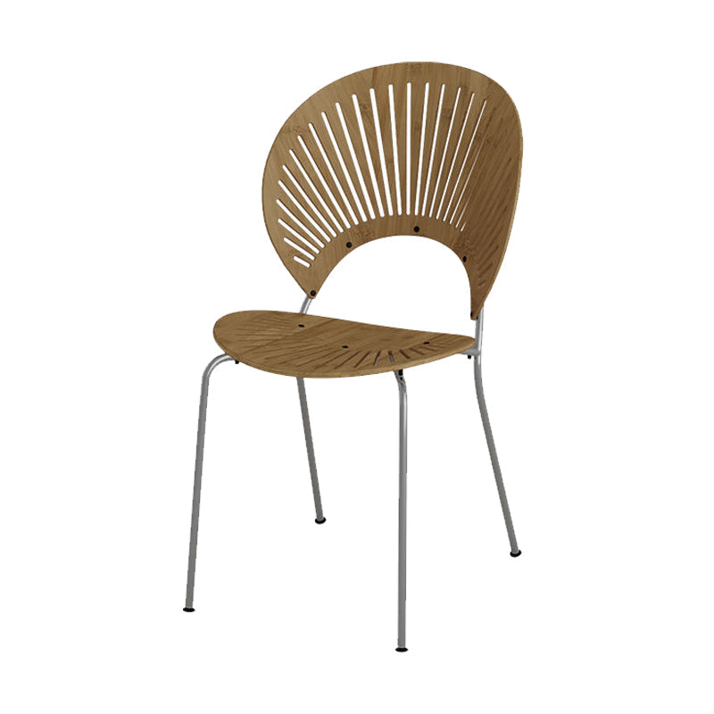 Sedie da pranzo a base di metallo in stile moderno sedia senza braccioli aperti