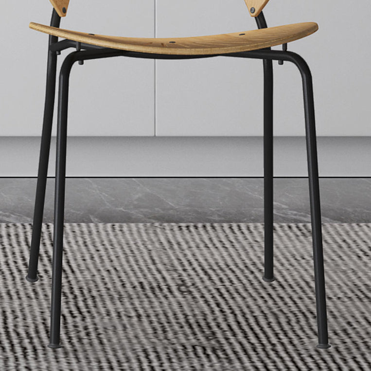 Sedie da pranzo a base di metallo in stile moderno sedia senza braccioli aperti