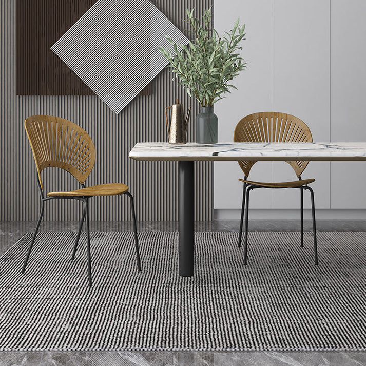 Sedie da pranzo a base di metallo in stile moderno sedia senza braccioli aperti