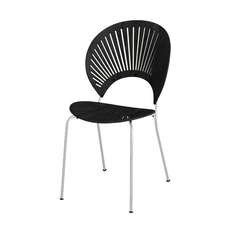 Sedie da pranzo a base di metallo in stile moderno sedia senza braccioli aperti