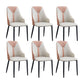 PU Leather Dining Chairs Industrial Style Arm Chair with Black Legs