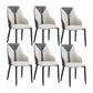PU Leather Dining Chairs Industrial Style Arm Chair with Black Legs