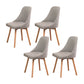Solid Wood Dining Chair Industrial Style Swivel Side Chair for Dining Room