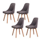Solid Wood Dining Chair Industrial Style Swivel Side Chair for Dining Room