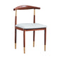 PU Leather Dining Chairs Industrial Open Back Dining Side Chair