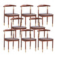 PU Leather Dining Chairs Industrial Open Back Dining Side Chair