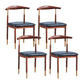 PU Leather Dining Chairs Industrial Open Back Dining Side Chair