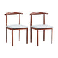 PU Leather Dining Chairs Industrial Open Back Dining Side Chair