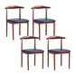 PU Leather Dining Chairs Industrial Open Back Dining Side Chair