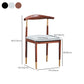 PU Leather Dining Chairs Industrial Open Back Dining Side Chair