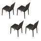 Faux Leather Dining Chairs Contemporary Chairs with Metal Base