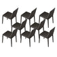 Faux Leather Dining Chairs Contemporary Chairs with Metal Base