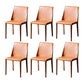 Faux Leather Dining Chairs Contemporary Chairs with Metal Base
