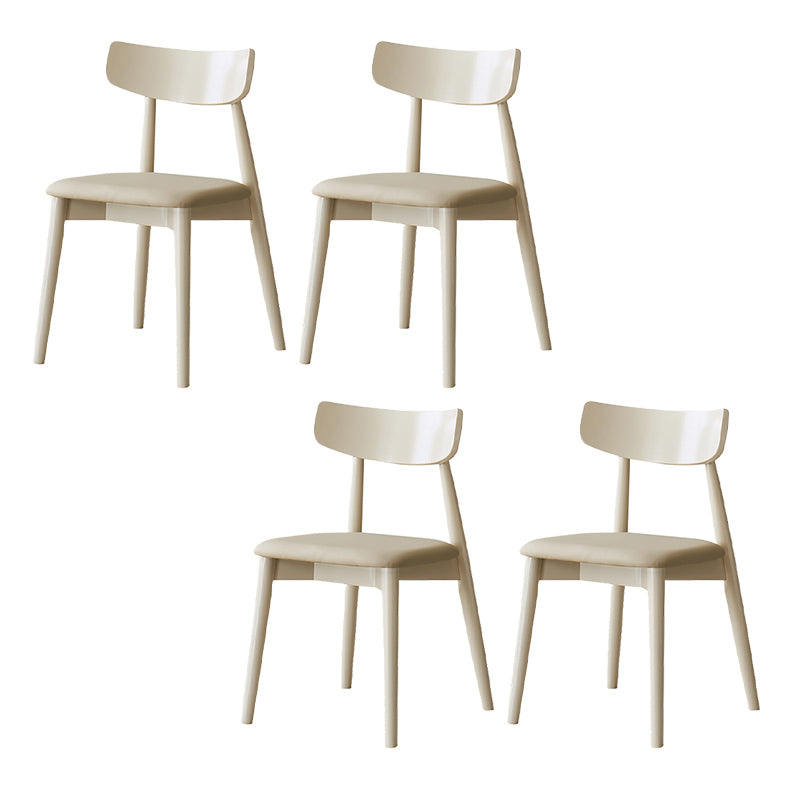 Contemporary Kitchen Dining Side Chair Oak Open Back Dining Chair 4 Piece Set Clearhalo 'Dining Chairs' 'Dining Tables & Seating' 'dining_chair' 'furn' 'furn_dining_chair' 'Furniture' 'Kitchen & Dining Furniture' 6869418