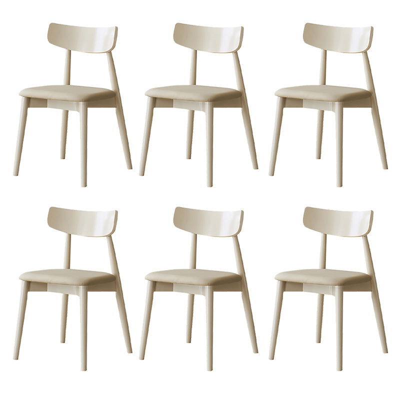 Contemporary Kitchen Dining Side Chair Oak Open Back Dining Chair 6 Piece Set Clearhalo 'Dining Chairs' 'Dining Tables & Seating' 'dining_chair' 'furn' 'furn_dining_chair' 'Furniture' 'Kitchen & Dining Furniture' 6869420