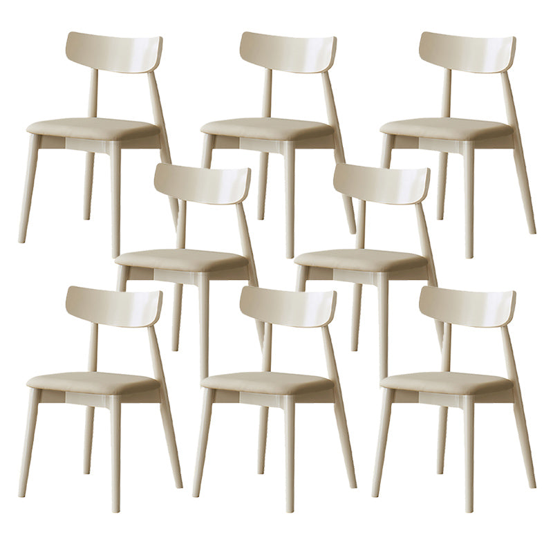 Contemporary Kitchen Dining Side Chair Oak Open Back Dining Chair 8 Piece Set Clearhalo 'Dining Chairs' 'Dining Tables & Seating' 'dining_chair' 'furn' 'furn_dining_chair' 'Furniture' 'Kitchen & Dining Furniture' 6869422