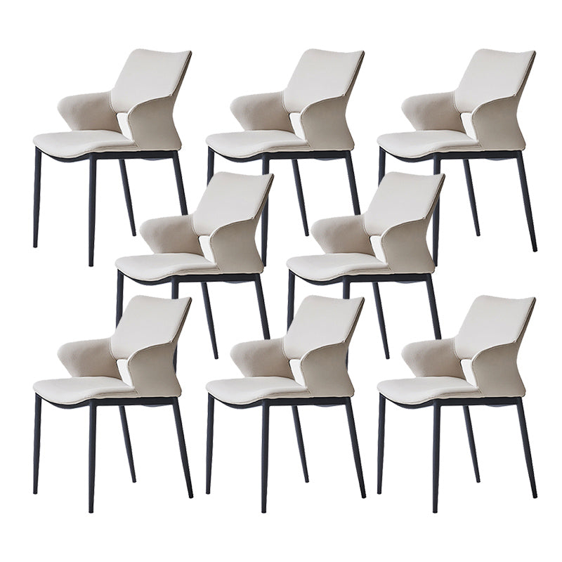 Dining Room Faux Leather Chair Industrial Home Parsons Dining Chair