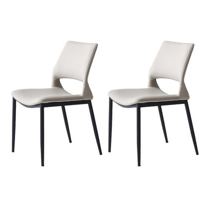 Dining Room Faux Leather Chair Industrial Home Parsons Dining Chair