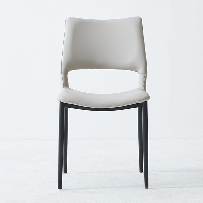 Dining Room Faux Leather Chair Industrial Home Parsons Dining Chair