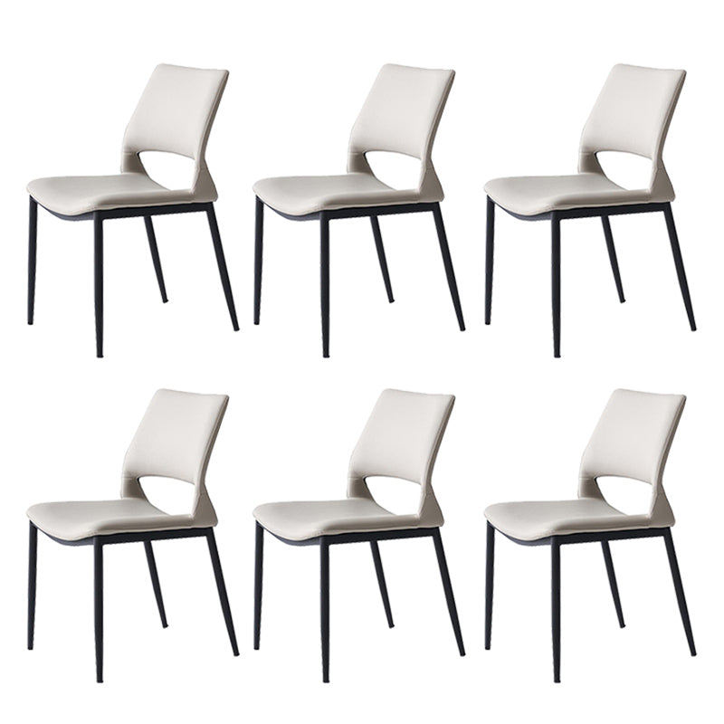 Dining Room Faux Leather Chair Industrial Home Parsons Dining Chair