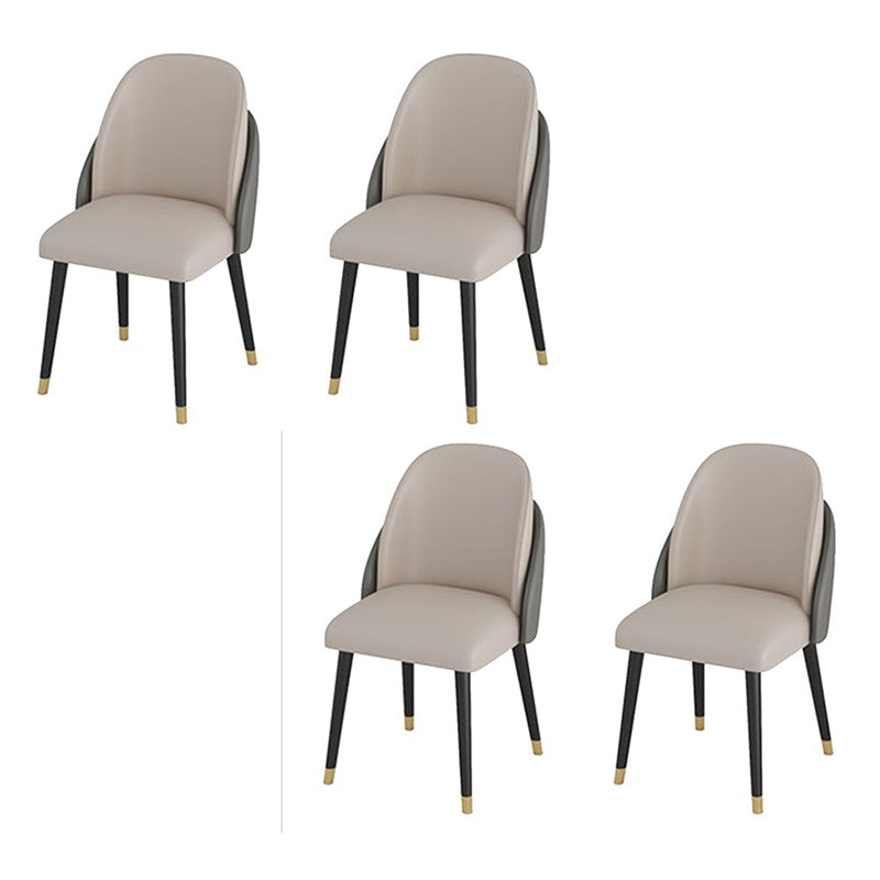 ダイニングルーム布張りの椅子工業用フェイクレザーパーソンズダイニングチェア