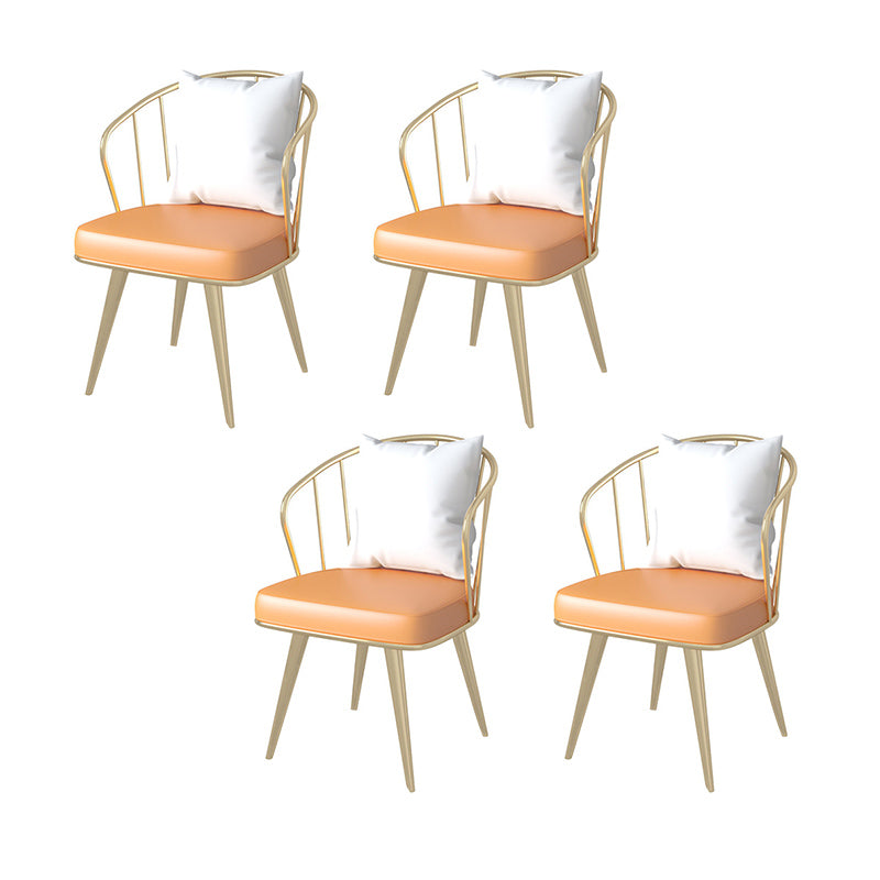 ダイニングルーム布張りの椅子ホームフェイクレザースラットバックダイニングチェア