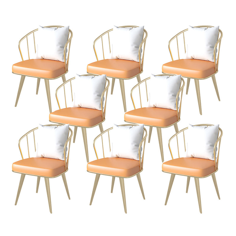 ダイニングルーム布張りの椅子ホームフェイクレザースラットバックダイニングチェア