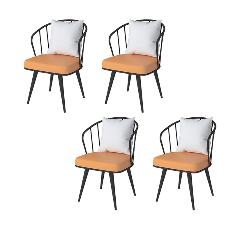 ダイニングルーム布張りの椅子ホームフェイクレザースラットバックダイニングチェア