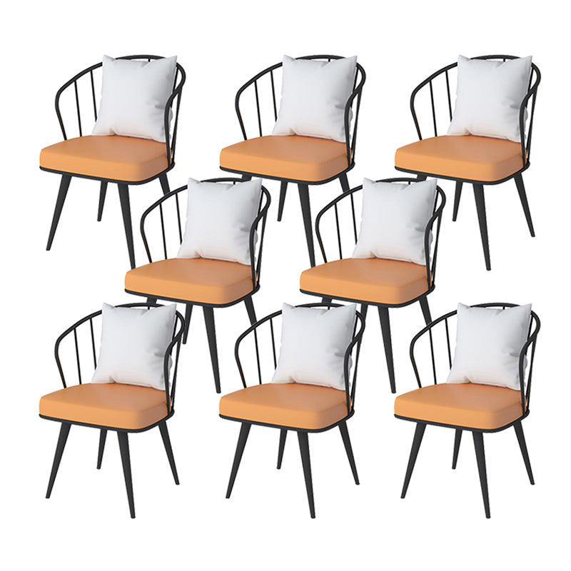 ダイニングルーム布張りの椅子ホームフェイクレザースラットバックダイニングチェア