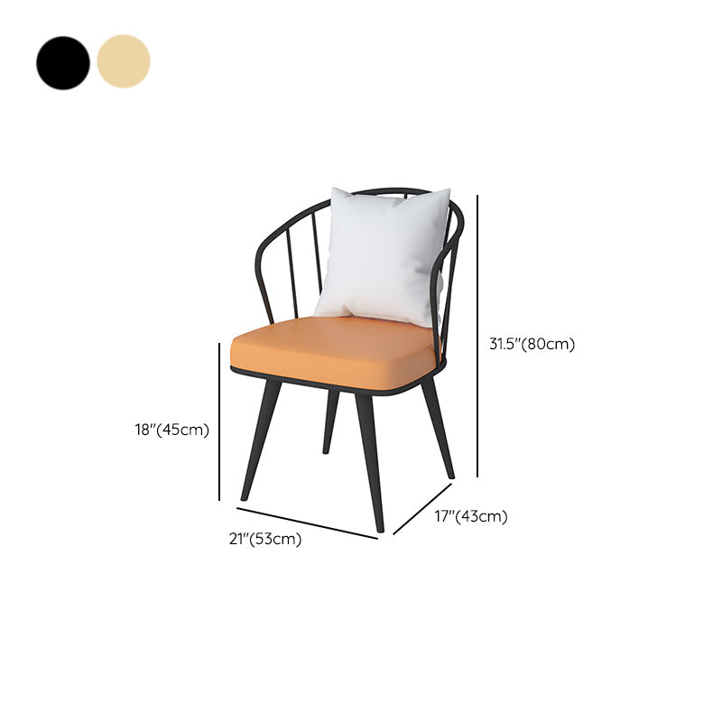 ダイニングルーム布張りの椅子ホームフェイクレザースラットバックダイニングチェア