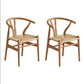 Contemporary Home Armless Chair Pine Wood Dining Side Chair in Natural