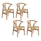 Contemporary Home Armless Chair Pine Wood Dining Side Chair in Natural
