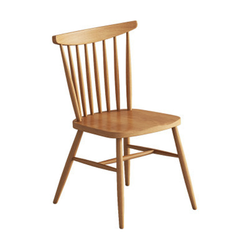 Contemporary Home Armless Chair Pine Wood Dining Side Chair in Natural