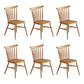 Contemporary Home Armless Chair Pine Wood Dining Side Chair in Natural