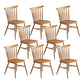 Contemporary Home Armless Chair Pine Wood Dining Side Chair in Natural