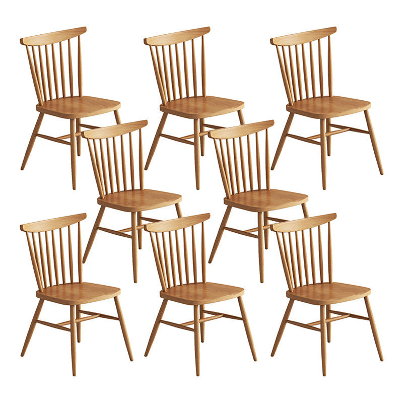 Contemporary Home Armless Chair Pine Wood Dining Side Chair in Natural