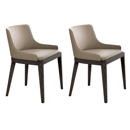 Contemporary Upholstered Arm Chair Solid Wood Home Dining Chair