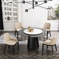 Contemporary Upholstered Arm Chair Solid Wood Home Dining Chair
