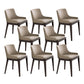 Contemporary Upholstered Arm Chair Solid Wood Home Dining Chair