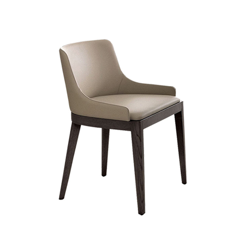Contemporary Upholstered Arm Chair Solid Wood Home Dining Chair